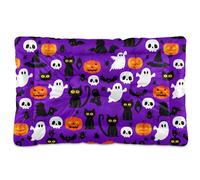 Sevdomey Halloween Ghosts Pet Pads Dog Bed Cat Bed Kennel Bed Crate Mattress, Washable Soft Comfortable Pet Bed Pad with Non-Slip Bottom for Small Medium Large Dogs Cats, 45x60 cm