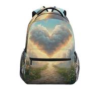 Sevdomey Heart Cloud Laptop Backpack, Waterproof 15L Stylish Lightweight Daypack with Multiple Pockets for Work, School & Travel