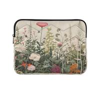 Sevdomey Herbal Wildflower Laptop Sleeve 15.6 Inch, Slim Protective Computer Case with Soft Padding, Top Zipper Bag for Women & Men, Fits Most 15 Inch Laptops