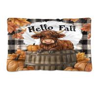 Sevdomey Highland Cow Pet Pads Dog Bed Cat Bed Kennel Bed Crate Mattress, Washable Soft Comfortable Pet Bed Pad with Non-Slip Bottom for Small Medium Large Dogs Cats, 60x90 cm