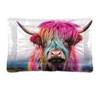 Sevdomey Highland Cow Pet Pads Dog Bed Cat Bed Kennel Bed Crate Mattress, Washable Soft Comfortable Pet Bed Pad with Non-Slip Bottom for Small Medium Large Dogs Cats, 60x90 cm