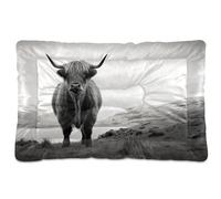 Sevdomey Highland Cow Pet Pads Dog Bed Cat Bed Kennel Bed Crate Mattress, Washable Soft Comfortable Pet Bed Pad with Non-Slip Bottom for Small Medium Large Dogs Cats, 60x90 cm