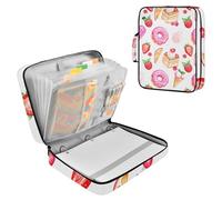 Sevdomey Ice Cream Waterproof Expanding File Folder, Accordion Document Organizer with Zipper & Sticky Labels, Large Capacity A4/Letter Size for Office Home