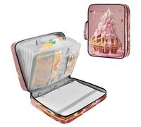Sevdomey Ice Cream Waterproof Expanding File Folder, Accordion Document Organizer with Zipper & Sticky Labels, Large Capacity A4/Letter Size for Office Home