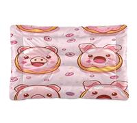 Sevdomey Kawaii Donut Pet Pads Dog Bed Cat Bed Kennel Bed Crate Mattress, Washable Soft Comfortable Pet Bed Pad with Non-Slip Bottom for Small Medium Large Dogs Cats, 60x90 cm