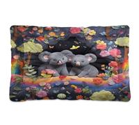 Sevdomey Koalas Rainbows Pet Pads Dog Bed Cat Bed Kennel Bed Crate Mattress, Washable Soft Comfortable Pet Bed Pad with Non-Slip Bottom for Small Medium Large Dogs Cats, 60x90 cm