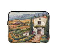 Sevdomey Landscape with Olive Groves Laptop Sleeve 15.6 Inch, Slim Protective Computer Case with Soft Padding, Top Zipper Bag for Women & Men, Fits Most 15 Inch Laptops