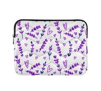 Sevdomey Lavender Laptop Sleeve 13.4 Inch, Slim Protective Computer Case with Soft Padding, Top Zipper Bag for Women & Men, Fits Most 13.3 Inch Laptops