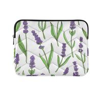 Sevdomey Lavender Laptop Sleeve 15.6 Inch, Slim Protective Computer Case with Soft Padding, Top Zipper Bag for Women & Men, Fits Most 15 Inch Laptops