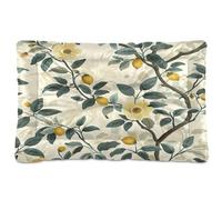 Sevdomey Lemon Tree Pet Pads Dog Bed Cat Bed Kennel Bed Crate Mattress, Washable Soft Comfortable Pet Bed Pad with Non-Slip Bottom for Small Medium Large Dogs Cats, 45x60 cm