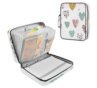 Sevdomey Leopard Print Heart Waterproof Expanding File Folder, Accordion Document Organizer with Zipper & Sticky Labels, Large Capacity A4/Letter Size for Office Home