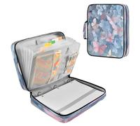 Sevdomey Light Blue Hydrangeas Waterproof Expanding File Folder, Accordion Document Organizer with Zipper & Sticky Labels, Large Capacity A4/Letter Size for Office Home