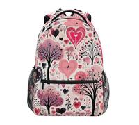 Sevdomey Love Printing Laptop Backpack, Waterproof 15L Stylish Lightweight Daypack with Multiple Pockets for Work, School & Travel