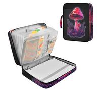 Sevdomey Magic Mushroom Waterproof Expanding File Folder, Accordion Document Organizer with Zipper & Sticky Labels, Large Capacity A4/Letter Size for Office Home
