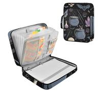 Sevdomey Magical and Witchcraft Waterproof Expanding File Folder, Accordion Document Organizer with Zipper & Sticky Labels, Large Capacity A4/Letter Size for Office Home
