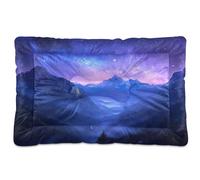 Sevdomey Majestic Mountains Dog Bed Cat Bed Kennel Bed Crate Mattress, Washable Soft Comfortable Pet Bed Pad with Non-Slip Bottom for Small Medium Large Dogs Cats, 60x90 cm