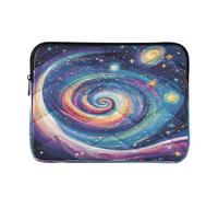 Sevdomey Milky Way Galaxy Laptop Sleeve 15.6 Inch, Slim Protective Computer Case with Soft Padding, Top Zipper Bag for Women & Men, Fits Most 15 Inch Laptops