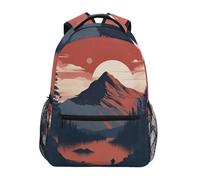Sevdomey Mountain with Trees Laptop Backpack, Waterproof 15L Stylish Lightweight Daypack with Multiple Pockets for Work, School & Travel