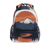Sevdomey Mountains and Trees Laptop Backpack, Waterproof 15L Stylish Lightweight Daypack with Multiple Pockets for Work, School & Travel