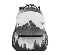 Sevdomey Mountains with Trees Laptop Backpack, Waterproof 15L Stylish Lightweight Daypack with Multiple Pockets for Work, School & Travel