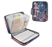 Sevdomey Mushroom Forest Waterproof Expanding File Folder, Accordion Document Organizer with Zipper & Sticky Labels, Large Capacity A4/Letter Size for Office Home