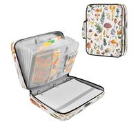 Sevdomey Mushroom Waterproof Expanding File Folder, Accordion Document Organizer with Zipper & Sticky Labels, Large Capacity A4/Letter Size for Office Home