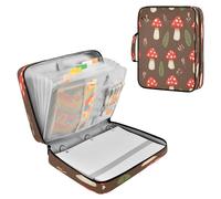 Sevdomey Mushroom Waterproof Expanding File Folder, Accordion Document Organizer with Zipper & Sticky Labels, Large Capacity A4/Letter Size for Office Home