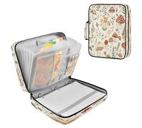 Sevdomey Mushroom Waterproof Expanding File Folder, Accordion Document Organizer with Zipper & Sticky Labels, Large Capacity A4/Letter Size for Office Home