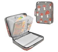 Sevdomey Mushroom Waterproof Expanding File Folder, Accordion Document Organizer with Zipper & Sticky Labels, Large Capacity A4/Letter Size for Office Home