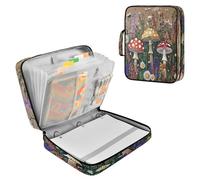 Sevdomey Mushroom Waterproof Expanding File Folder, Accordion Document Organizer with Zipper & Sticky Labels, Large Capacity A4/Letter Size for Office Home