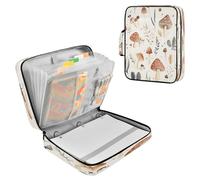 Sevdomey Mushroom Waterproof Expanding File Folder, Accordion Document Organizer with Zipper & Sticky Labels, Large Capacity A4/Letter Size for Office Home