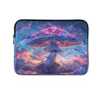 Sevdomey Mushrooms Laptop Sleeve 13.4 Inch, Slim Protective Computer Case with Soft Padding, Top Zipper Bag for Women & Men, Fits Most 13.3 Inch Laptops