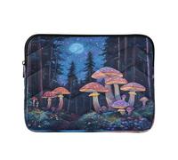 Sevdomey Mushrooms Laptop Sleeve 13.4 Inch, Slim Protective Computer Case with Soft Padding, Top Zipper Bag for Women & Men, Fits Most 13.3 Inch Laptops