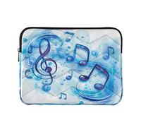 Sevdomey Musical Notes Laptop Sleeve 15.6 Inch, Slim Protective Computer Case with Soft Padding, Top Zipper Bag for Women & Men, Fits Most 15 Inch Laptops