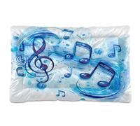 Sevdomey Musical Notes Pet Pads Dog Bed Cat Bed Kennel Bed Crate Mattress, Washable Soft Comfortable Pet Bed Pad with Non-Slip Bottom for Small Medium Large Dogs Cats, 60x90 cm