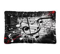 Sevdomey Musical Notes Pet Pads Dog Bed Cat Bed Kennel Bed Crate Mattress, Washable Soft Comfortable Pet Bed Pad with Non-Slip Bottom for Small Medium Large Dogs Cats, 45x60 cm