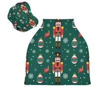 Sevdomey Nutcracker Soldiers Nursing Car Seat Cover for Babies Newborns, Multi-Purpose Soft Breathable Breastfeeding Cover Nursing Scarf