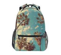 Sevdomey Palm Trees Laptop Backpack, Waterproof 15L Stylish Lightweight Daypack with Multiple Pockets for Work, School & Travel