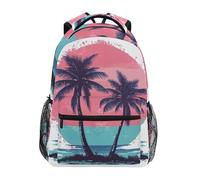 Sevdomey Palm Trees Laptop Backpack, Waterproof 15L Stylish Lightweight Daypack with Multiple Pockets for Work, School & Travel