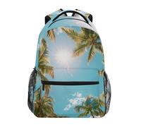 Sevdomey Palm Trees Laptop Backpack, Waterproof 15L Stylish Lightweight Daypack with Multiple Pockets for Work, School & Travel