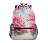 Sevdomey Peach Trees Laptop Backpack, Waterproof 15L Stylish Lightweight Daypack with Multiple Pockets for Work, School & Travel