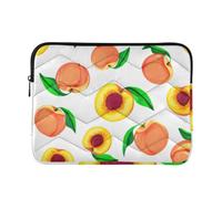 Sevdomey Peaches Laptop Sleeve 13.4 Inch, Slim Protective Computer Case with Soft Padding, Top Zipper Bag for Women & Men, Fits Most 13.3 Inch Laptops
