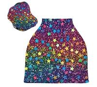 Sevdomey Rainbow Colors Stars Nursing Car Seat Cover for Babies Newborns, Multi-Purpose Soft Breathable Breastfeeding Cover - Car Seat Covers - Nursing Scarf