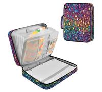 Sevdomey Rainbow Colors Stars Waterproof Expanding File Folder, Accordion Document Organizer with Zipper & Sticky Labels, Large Capacity A4/Letter Size for Office Home