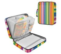Sevdomey Rainbow Striped Waterproof Expanding File Folder, Accordion Document Organizer with Zipper & Sticky Labels, Large Capacity A4/Letter Size for Office Home