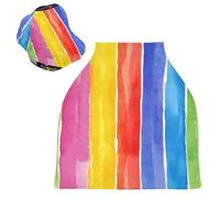 Sevdomey Rainbow Stripes Nursing Car Seat Cover for Babies Newborns, Multi-Purpose Soft Breathable Breastfeeding Cover - Car Seat Covers - Nursing Scarf