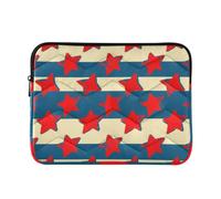 Sevdomey Red Stars Laptop Sleeve 15.6 Inch, Slim Protective Computer Case with Soft Padding, Top Zipper Bag for Women & Men, Fits Most 15 Inch Laptops
