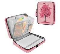 Sevdomey Red Tree with Leaves Waterproof Expanding File Folder, Accordion Document Organizer with Zipper & Sticky Labels, Large Capacity A4/Letter Size for Office Home