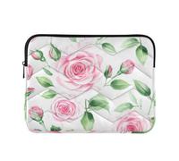 Sevdomey Rose Laptop Sleeve 15.6 Inch, Slim Protective Computer Case with Soft Padding, Top Zipper Bag for Women & Men, Fits Most 15 Inch Laptops