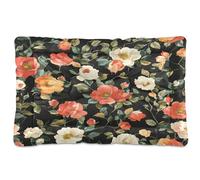 Sevdomey Roses and Flowers Pet Pads Dog Bed Cat Bed Kennel Bed Crate Mattress, Washable Soft Comfortable Pet Bed Pad with Non-Slip Bottom for Small Medium Large Dogs Cats, 45x60 cm
